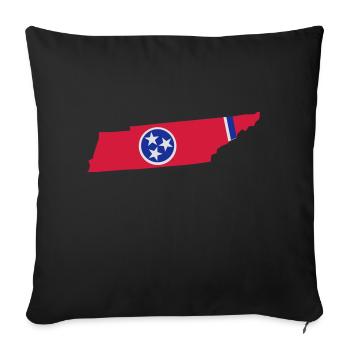 Tennessee - Sofa pillowcase 17,3'' x 17,3'' (45 x 45 cm) - black - Front