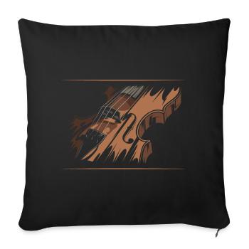 Violon, Violon, Musique, Classique, Illustration, Symbole - Housse de coussin décorative 45 x 45 cm - noir - Devant