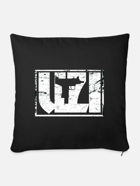UZI-Waffe - Sofakissenbezug 45 x 45 cm - Schwarz