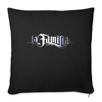 La Familia - Housse de coussin décorative 45 x 45 cm - noir - Devant