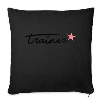 Entraîneur - Housse de coussin décorative 45 x 45 cm - noir - Devant