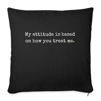 Action réaction - Housse de coussin décorative 45 x 45 cm - noir - Devant