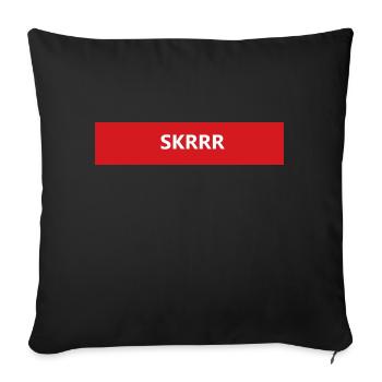 SKRRR red - Sofakissenbezug 45 x 45 cm - Schwarz - Vorne