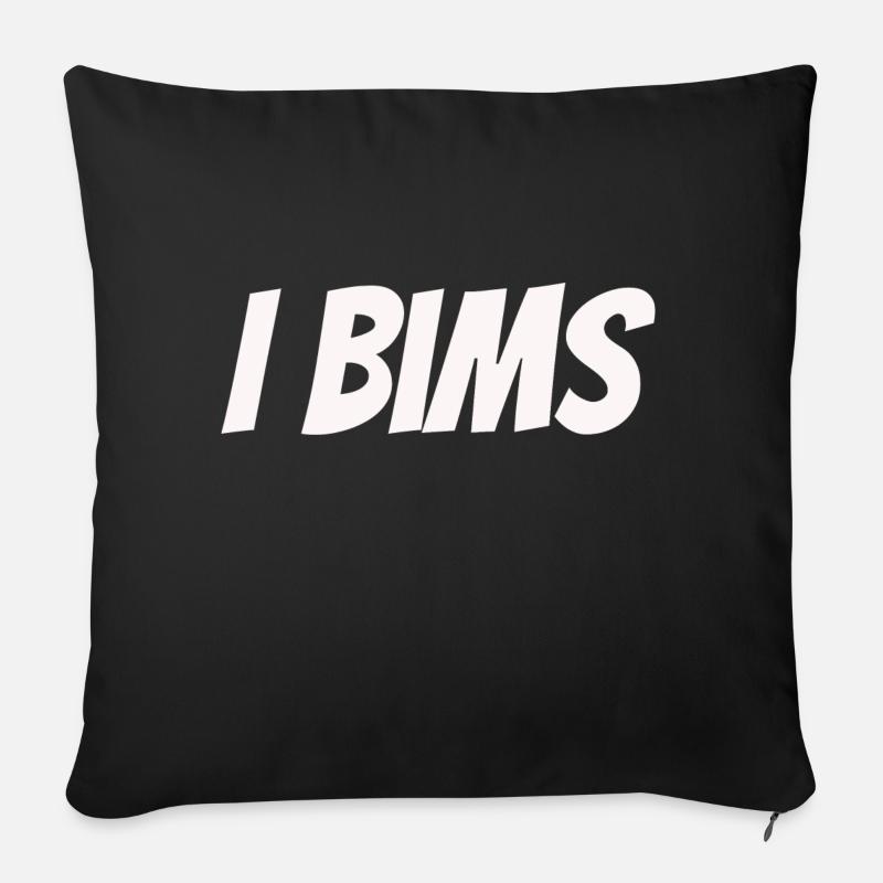 i bims - Sofakissenbezug 45 x 45 cm - Schwarz