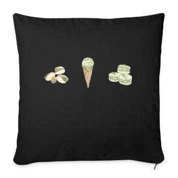 Rêve de pistache - Housse de coussin décorative 45 x 45 cm - noir - Devant