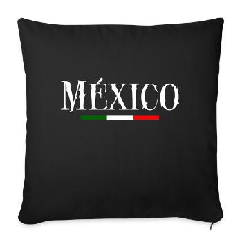 Mexico - Sofa pillowcase 17,3'' x 17,3'' (45 x 45 cm) - black - Front
