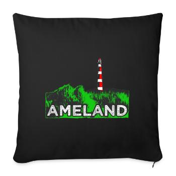 Ameland Lighthouse - Sofa pillowcase 17,3'' x 17,3'' (45 x 45 cm) - black - Front