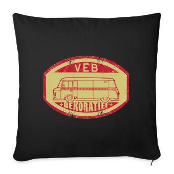 Barkas b 1000 - VEB Dekoratief - Housse de coussin décorative 45 x 45 cm - noir - Devant