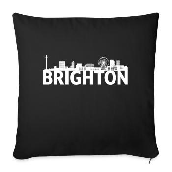Brighton England Skyline Geschenk Idee UK - Sofakissenbezug 45 x 45 cm - Schwarz - Vorne
