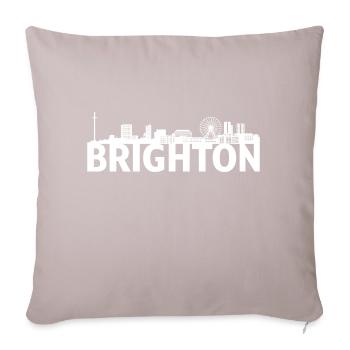 Brighton Angleterre Skyline cadeau idée UK - Housse de coussin décorative 45 x 45 cm - taupe clair - Devant