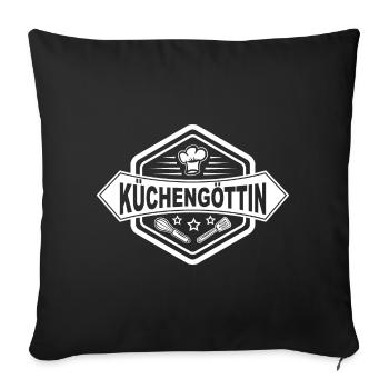 Küchengöttin Auszeichnung für die beste Köchin - Sofakissenbezug 45 x 45 cm - Schwarz - Vorne