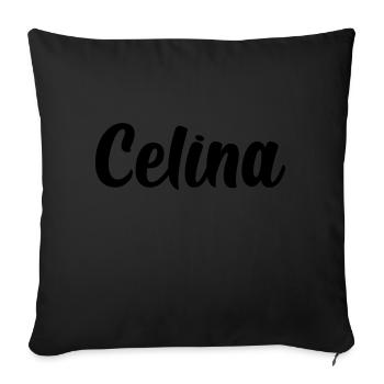 Celina - Sofakissenbezug 45 x 45 cm - Schwarz - Vorne