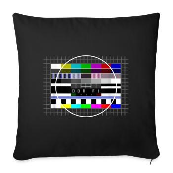GDR test picture Retro Ostalgie 80s - Sofa pillowcase 17,3'' x 17,3'' (45 x 45 cm) - black - Front