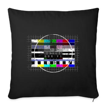 DDR Testbild Color look utilisé - années 80 - Housse de coussin décorative 45 x 45 cm - noir - Devant
