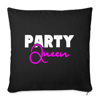 Party Queen Celebrate Party Girls - Sofa pillowcase 17,3'' x 17,3'' (45 x 45 cm) - black - Front
