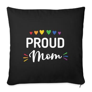 Stolze Mama - Sofakissenbezug 45 x 45 cm - Schwarz - Vorne