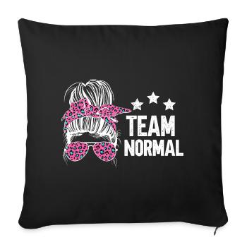 Team Normal - Sofakissenbezug 45 x 45 cm - Schwarz - Vorne