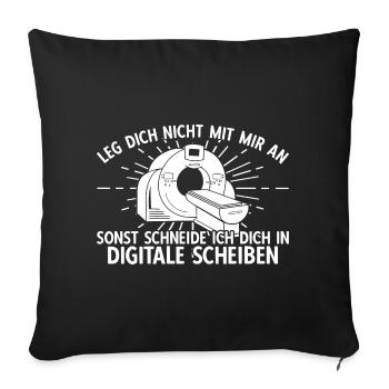 MTRA Medizinisch-Technischer Radiologie Mta - Sofakissenbezug 45 x 45 cm - Schwarz - Vorne