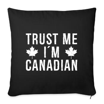 Croyez-moi, je suis Canadien - Housse de coussin décorative 45 x 45 cm - noir - Devant