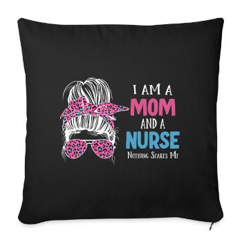 Krankenschwester Nurse Life - Housse de coussin décorative 45 x 45 cm - noir - Devant