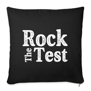 Rock the test - Sofa pillowcase 17,3'' x 17,3'' (45 x 45 cm) - black - Front