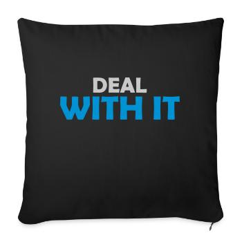Drôle d’affaire avec elle - Housse de coussin décorative 45 x 45 cm - noir - Devant