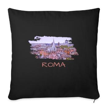 Roma Italia - Sofakissenbezug 45 x 45 cm - Schwarz - Vorne