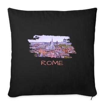 Rome Rom Italy Italien - Sofakissenbezug 45 x 45 cm - Schwarz - Vorne