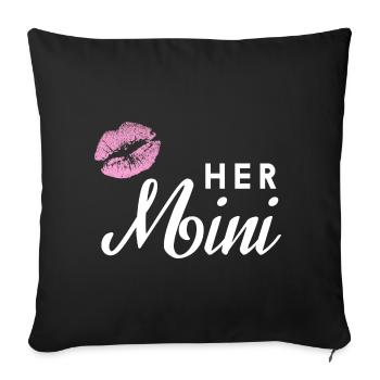 Partner Look Couple Partner Couple Couple Family - Sofa pillowcase 17,3'' x 17,3'' (45 x 45 cm) - black - Front
