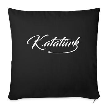 Mustafa Kemal Ataturk - Sofa pillowcase 17,3'' x 17,3'' (45 x 45 cm) - black - Front