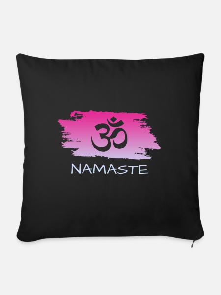 Namaste - Sofakissenbezug 45 x 45 cm - Schwarz
