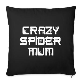 Drôle Crazy Spider Mum Pet Spider Propriétaire - Housse de coussin décorative 45 x 45 cm - noir - Devant