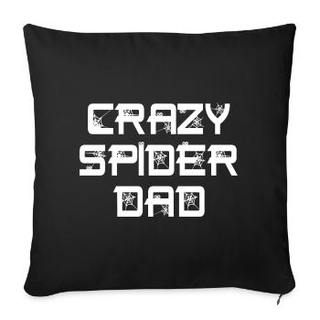 Drôle Crazy Spider Mum Pet Spider Propriétaire - Housse de coussin décorative 45 x 45 cm - noir - Devant