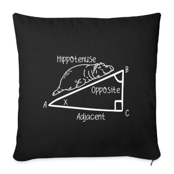 Funny Geometry Hippotenuse - Sofakissenbezug 45 x 45 cm - Schwarz - Vorne