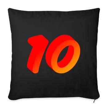 geburtstags shirts, 10 leuchtende farben - Sofakissenbezug 45 x 45 cm - Schwarz - Vorne