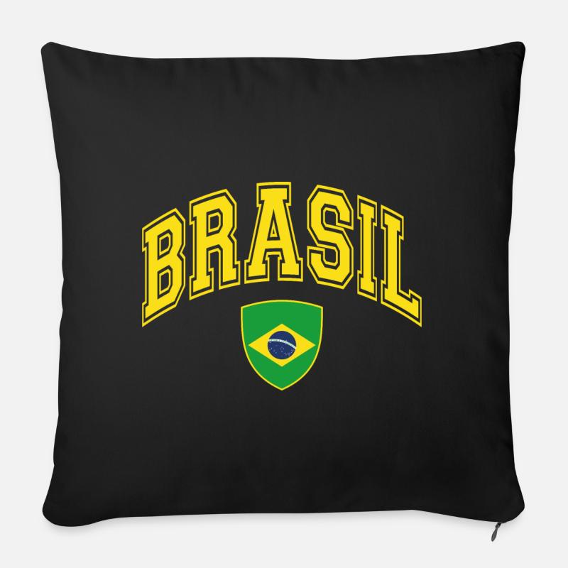 Brasilien - Sofakissenbezug 45 x 45 cm - Schwarz