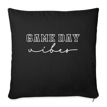Game Day Vibes, College Football Mom, Baseball Mom - Sofa pillowcase 17,3'' x 17,3'' (45 x 45 cm) - black - Front