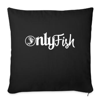 Only Fish - Sofakissenbezug 45 x 45 cm - Schwarz - Vorne