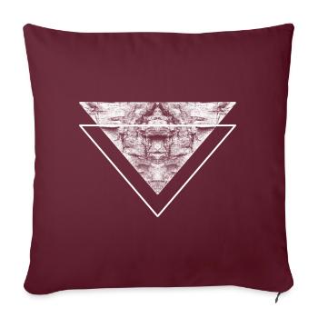 Tatouage Amazigh Berbère Nord Africain Motif Abstrait - Housse de coussin décorative 45 x 45 cm - bordeaux - Devant