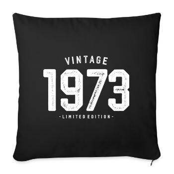 Millésime 1973 Edition Limitée - Housse de coussin décorative 45 x 45 cm - noir - Devant