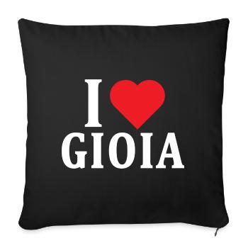 t-shirt J’adore l’idée de t-shirt Joy - Housse de coussin décorative 45 x 45 cm - noir - Devant