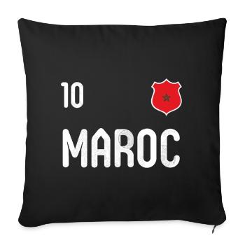 Teeshirt Maroc avec le numéro 10 - Housse de coussin décorative 45 x 45 cm - noir - Devant