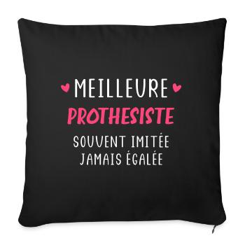 Meilleure Prothésiste - Housse de coussin décorative 45 x 45 cm - noir - Devant