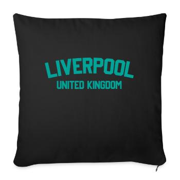 Liverpool United Kingdom - Sofa pillowcase 17,3'' x 17,3'' (45 x 45 cm) - black - Front
