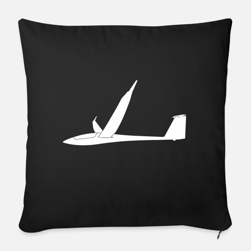 Glider Glider ASW22 Thermik Pilot - Sofa pillowcase 17,3'' x 17,3'' (45 x 45 cm) - black
