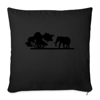 Safari Zoo Animal Safari Zoo - Sofa pillowcase 17,3'' x 17,3'' (45 x 45 cm) - black - Front