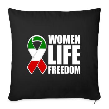 Women life freedom - Sofa pillowcase 17,3'' x 17,3'' (45 x 45 cm) - black - Front