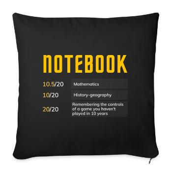 Se souvenir des jeux vidéo - Housse de coussin décorative 45 x 45 cm - noir - Devant