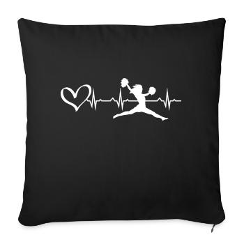 Cheerleading perfektes Geschenk Geburtstag - Sofakissenbezug 45 x 45 cm - Schwarz - Vorne
