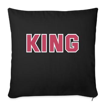 King red couple's outfit - Sofa pillowcase 17,3'' x 17,3'' (45 x 45 cm) - black - Front